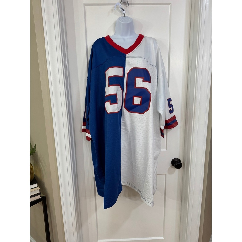Mitchell & Ness Lawrence Taylor NY Giants Split Jersey 56 Blue White 5XLT NWT